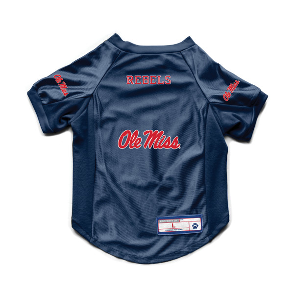 Mississippi Rebels Pet Jersey Stretch Size S