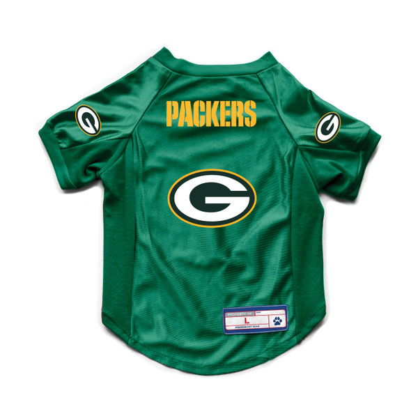 Green Bay Packers Pet Jersey Stretch Size L