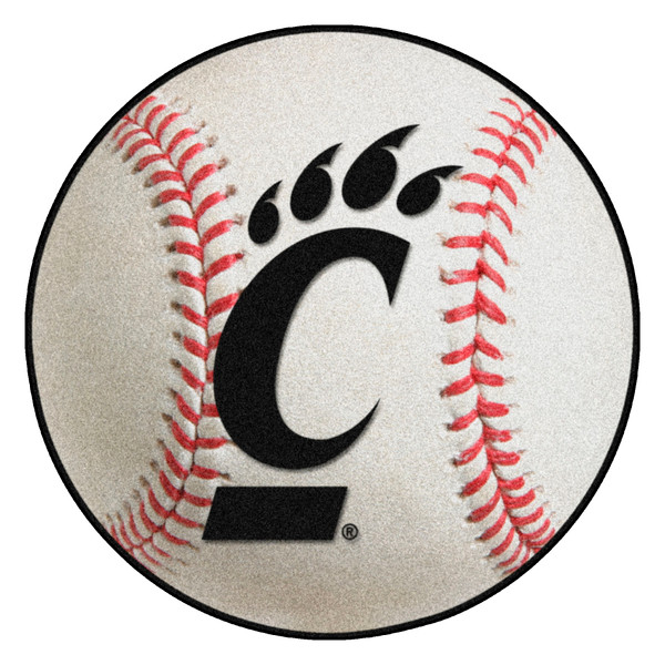 University of Cincinnati - Cincinnati Bearcats Baseball Mat Claw C Primary Logo White