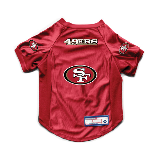 San Francisco 49ers Pet Jersey Stretch Size XS