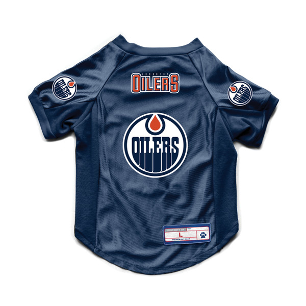 Edmonton Oilers Pet Jersey Stretch Size Big Dog