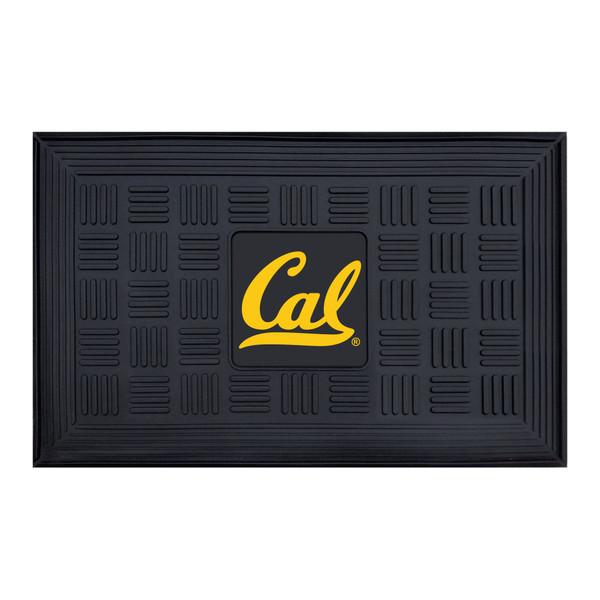 University of California, Berkeley - Cal Golden Bears Medallion Door Mat "Script Cal" Logo Black