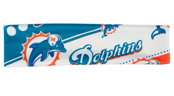 Miami Dolphins Stretch Patterned Headband