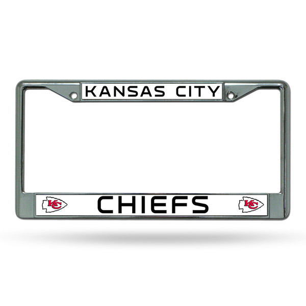 Kansas City Chiefs Chrome License Plate Frame