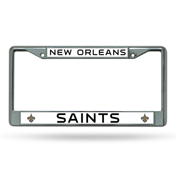 New Orleans Saints Chrome License Plate Frame