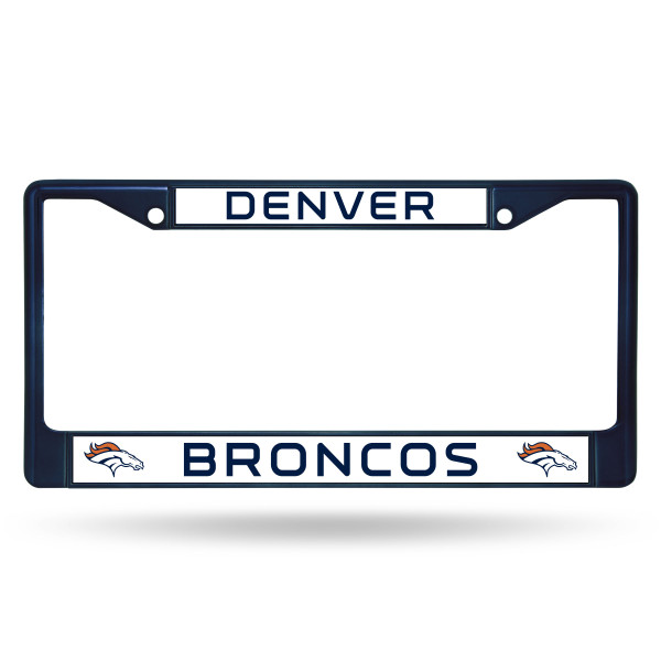 Denver Broncos Colored License Plate Frame Navy