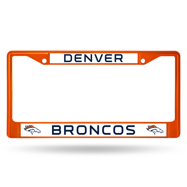 Denver Broncos Colored License Plate Frame Secondary Orange