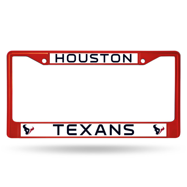 Houston Texans Colored License Plate Frame Red