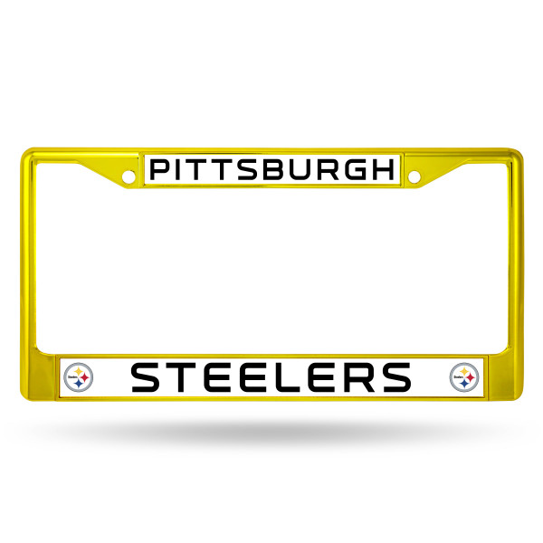 Pittsburgh Steelers Colored License Plate Frame Yellow
