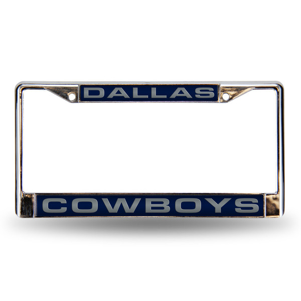 Dallas Cowboys Laser Chrome License Plate Frame Blue