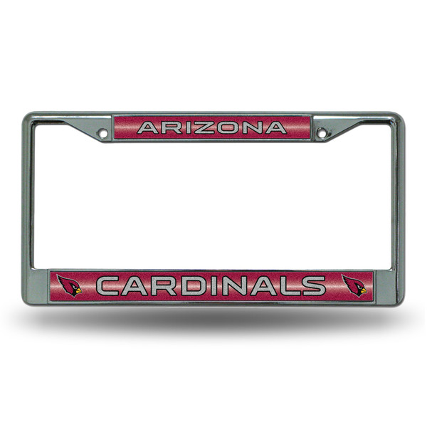 Arizona Cardinals Bling Chrome License Plate Frame