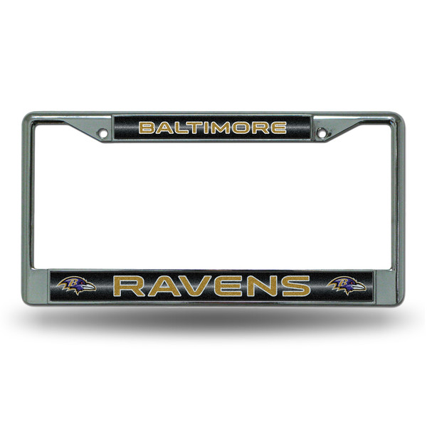 Baltimore Ravens Bling Chrome License Plate Frame