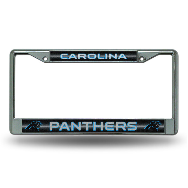 Carolina Panthers Bling Chrome License Plate Frame