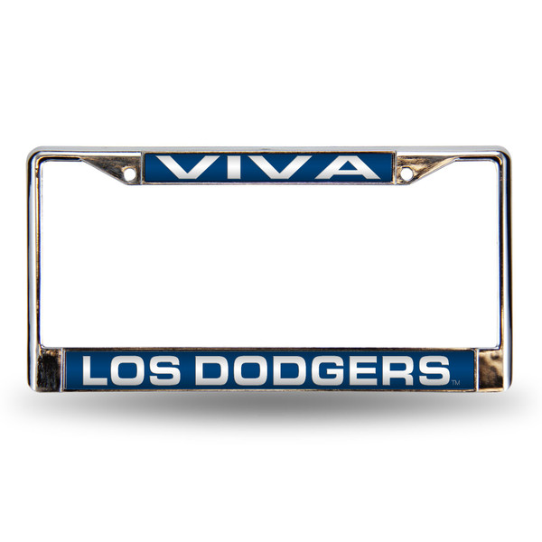 Los Angeles Dodgers Laser Chrome License Plate Viva Los Dodgers