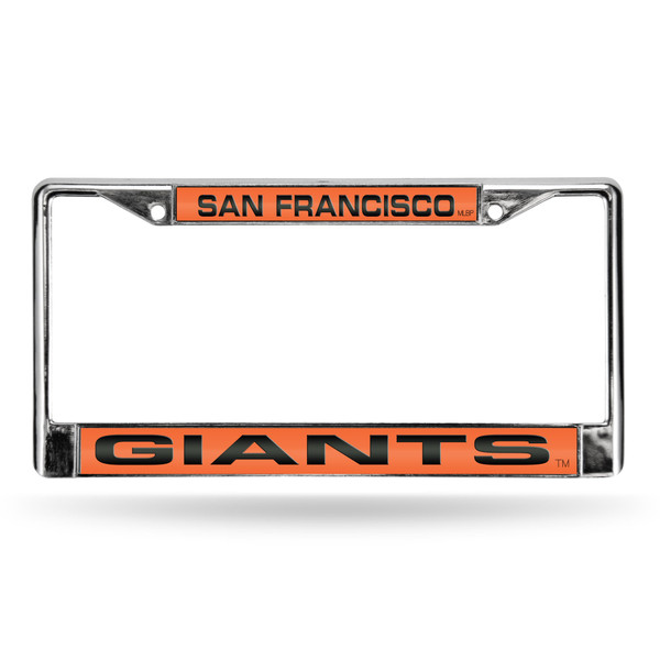 San Francisco Giants Laser Chrome License Plate Frame Orange