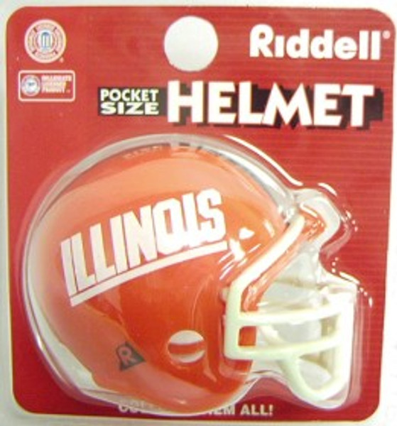 Illinois Fighting Illini Helmet Riddell Pocket Pro VSR4 Style