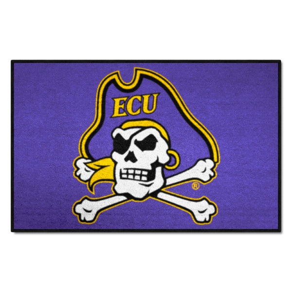 East Carolina University - East Carolina Pirates Starter Mat Pirate Primary Logo Purple