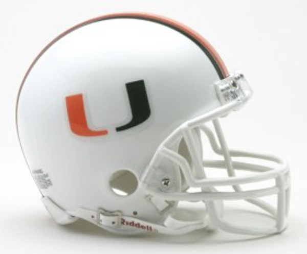 Miami Hurricanes Replica Mini Helmet w/ Z2B Mask