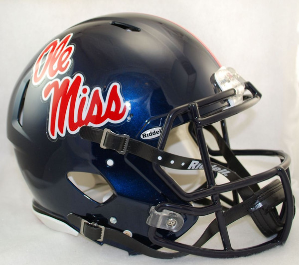 Mississippi Rebels Helmet Riddell Authentic Full Size Speed Style