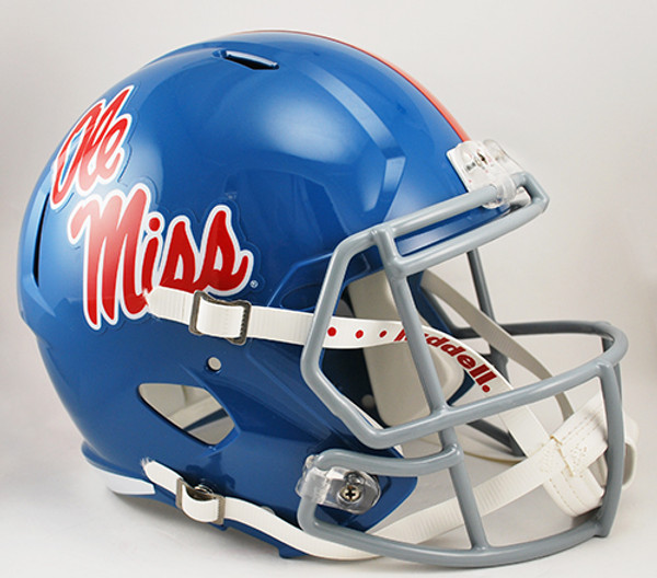 Mississippi Rebels Deluxe Replica Speed Helmet - Powder Blue