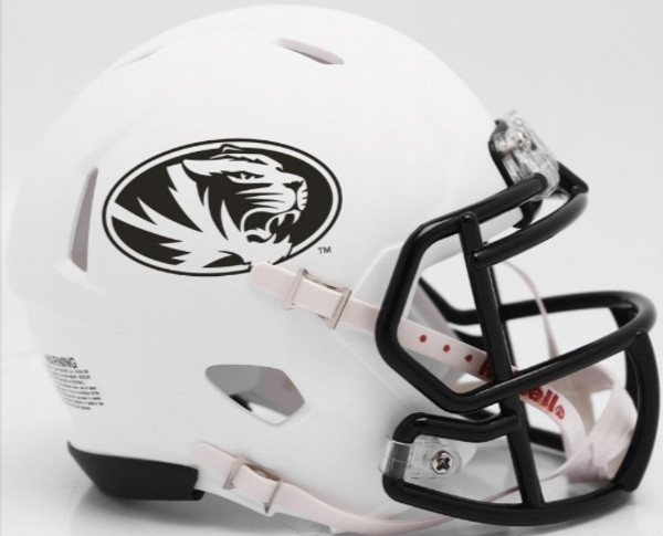 Missouri Tigers Helmet Riddell Authentic Full Size Speed Style Matte White