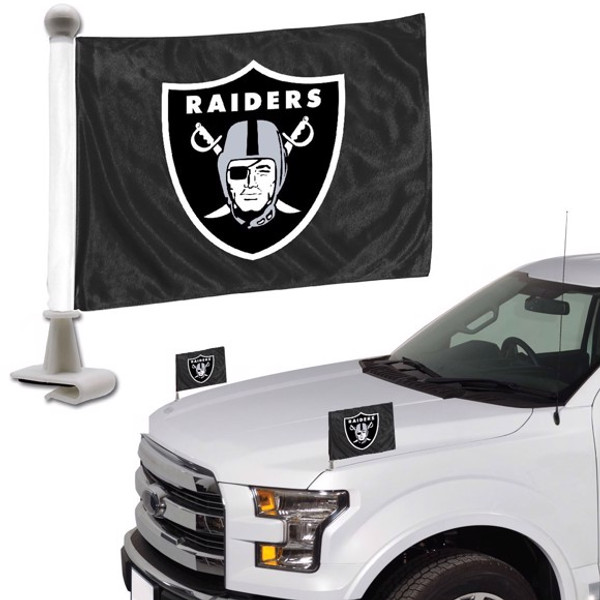 Las Vegas Raiders Ambassador Flags Raiders Primary Logo - Dark Gray Flag 4 in. x 6 in. Set of 2