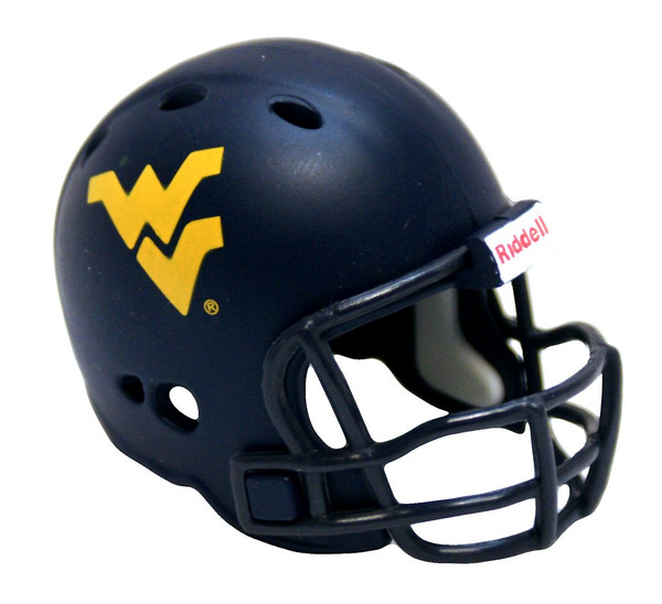 West Virginia Mountaineers Helmet Riddell Pocket Pro VSR4 Style Bulk No Packaging