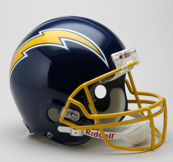 Los Angeles Chargers Helmet Riddell Authentic Full Size VSR4 Style 1974-1987 Throwback