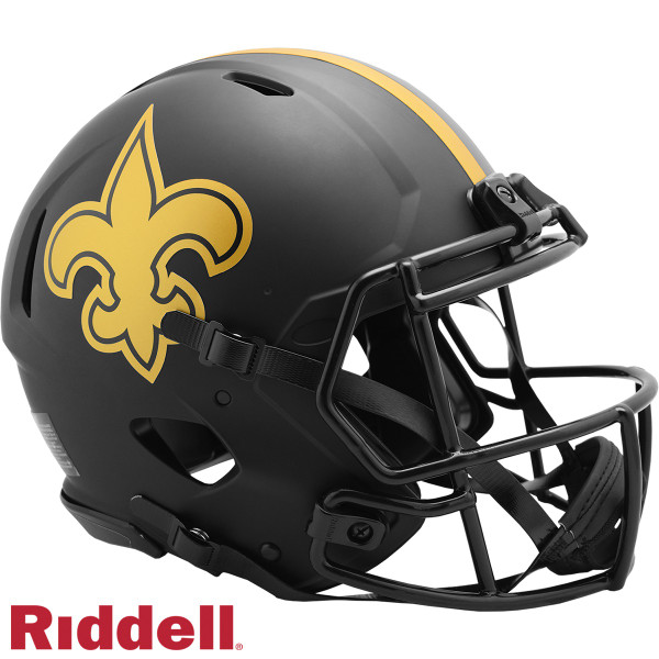 New Orleans Saints Helmet Riddell Authentic Full Size Speed Style Eclipse Alternate