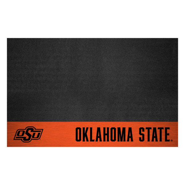 Oklahoma State University - Oklahoma State Cowboys Grill Mat OSU Primary Logo and Wordmark Black