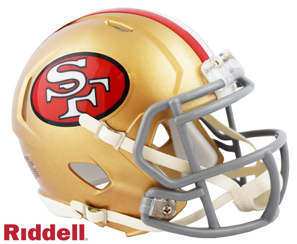 San Francisco 49ers Helmet Riddell Replica Mini Speed Style Color Rush