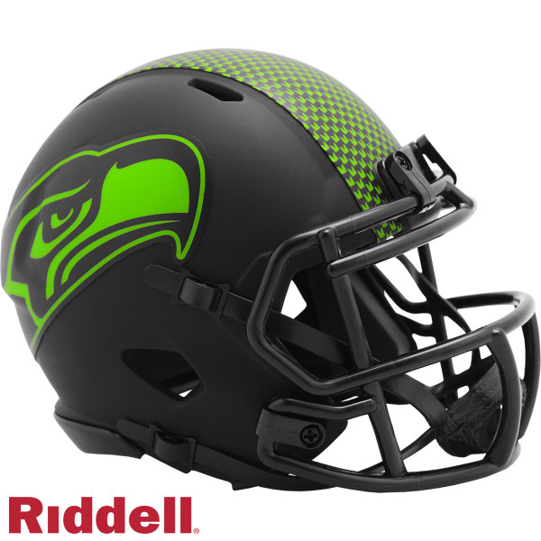Seattle Seahawks Helmet Riddell Replica Mini Speed Style Eclipse Alternate