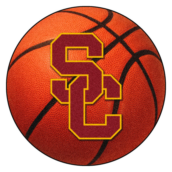 University of Southern California - Southern California Trojans Basketball Mat Interlocking SC Primary Logo Orange