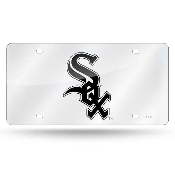 Chicago White Sox License Plate Laser Cut Silver