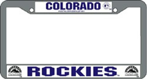Colorado Rockies License Plate Frame Chrome