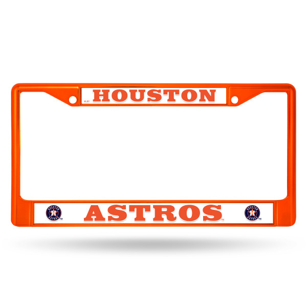 Houston Astros License Plate Frame Metal Orange