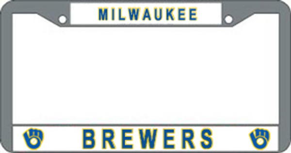 Milwaukee Brewers License Plate Frame Chrome