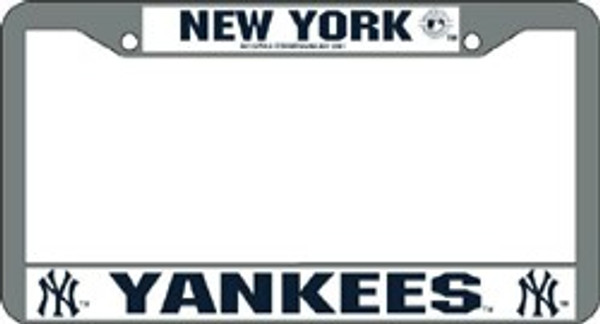 New York Yankees License Plate Frame Chrome