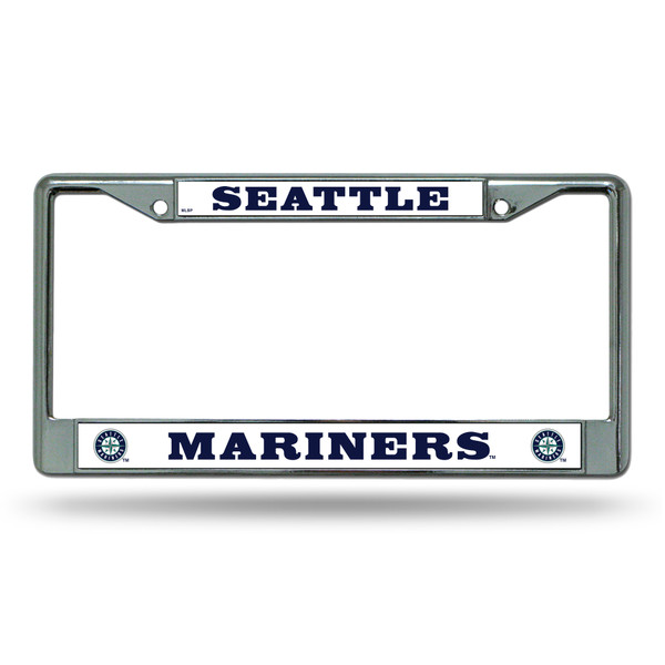 Seattle Mariners License Plate Frame Chrome