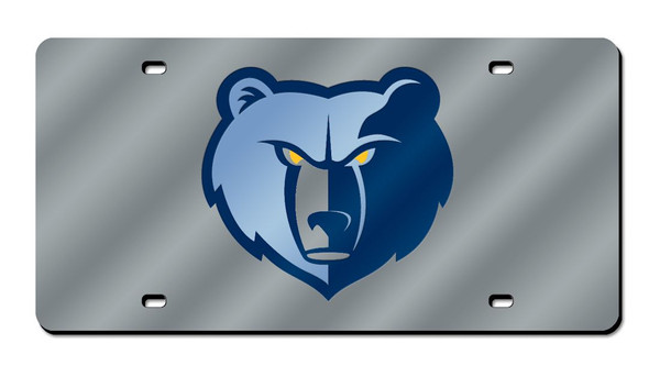 Memphis Grizzlies License Plate Laser Cut Silver