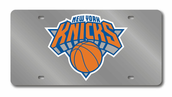 New York Knicks License Plate Laser Cut Silver