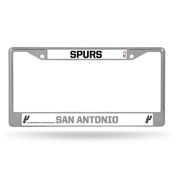San Antonio Spurs License Plate Frame Chrome