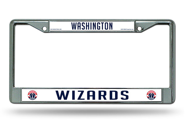 Washington Wizards License Plate Frame Chrome