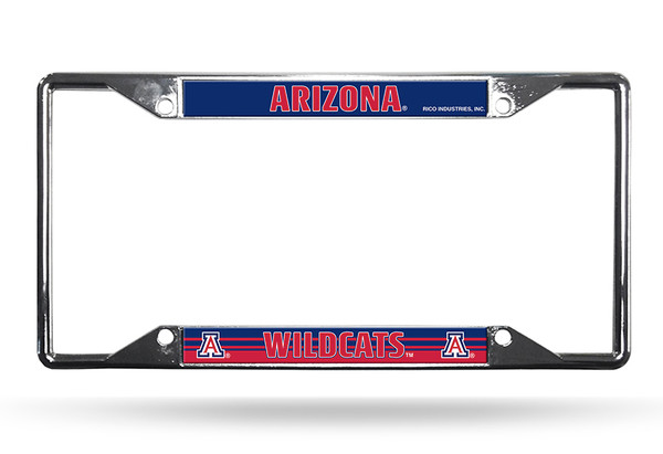 Arizona Wildcats License Plate Frame Chrome EZ View