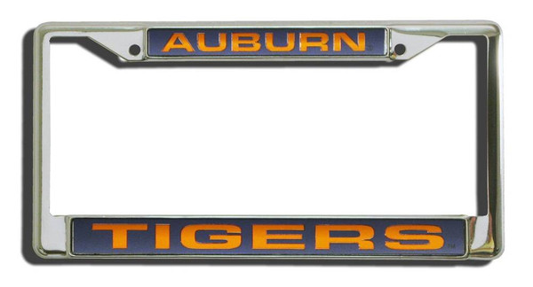 Auburn Tigers License Plate Frame Laser Cut Chrome
