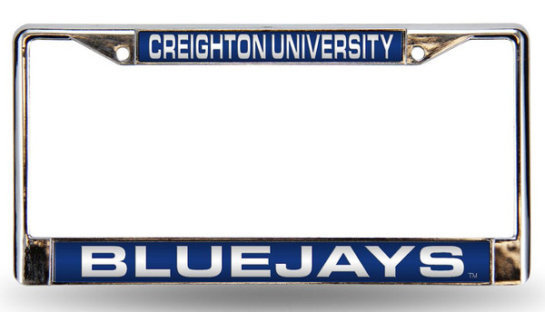 Creighton Bluejays License Plate Frame Laser Cut Chrome