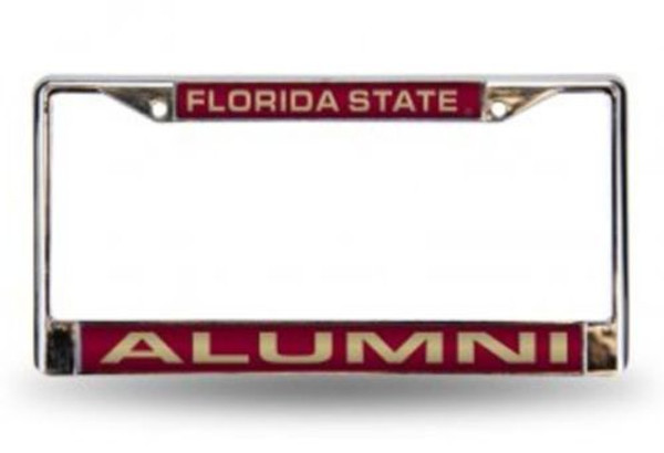 Florida State Seminoles License Plate Frame - Chrome - Laser Cut - Alumni