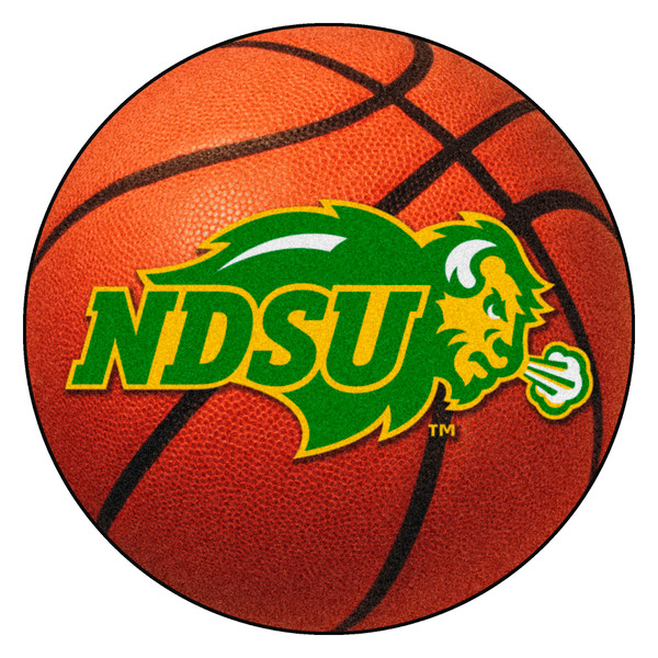 North Dakota State University - North Dakota State Bison Basketball Mat "NDSU & Bison" Logo Orange