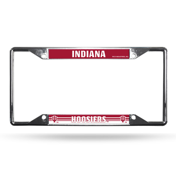 Indiana Hoosiers License Plate Frame Chrome EZ View