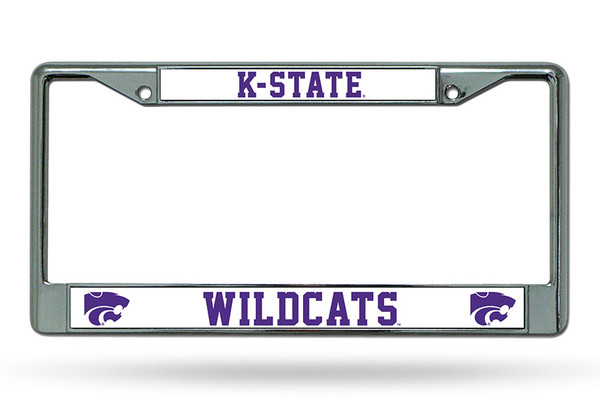 Kansas State Wildcats License Plate Frame Chrome